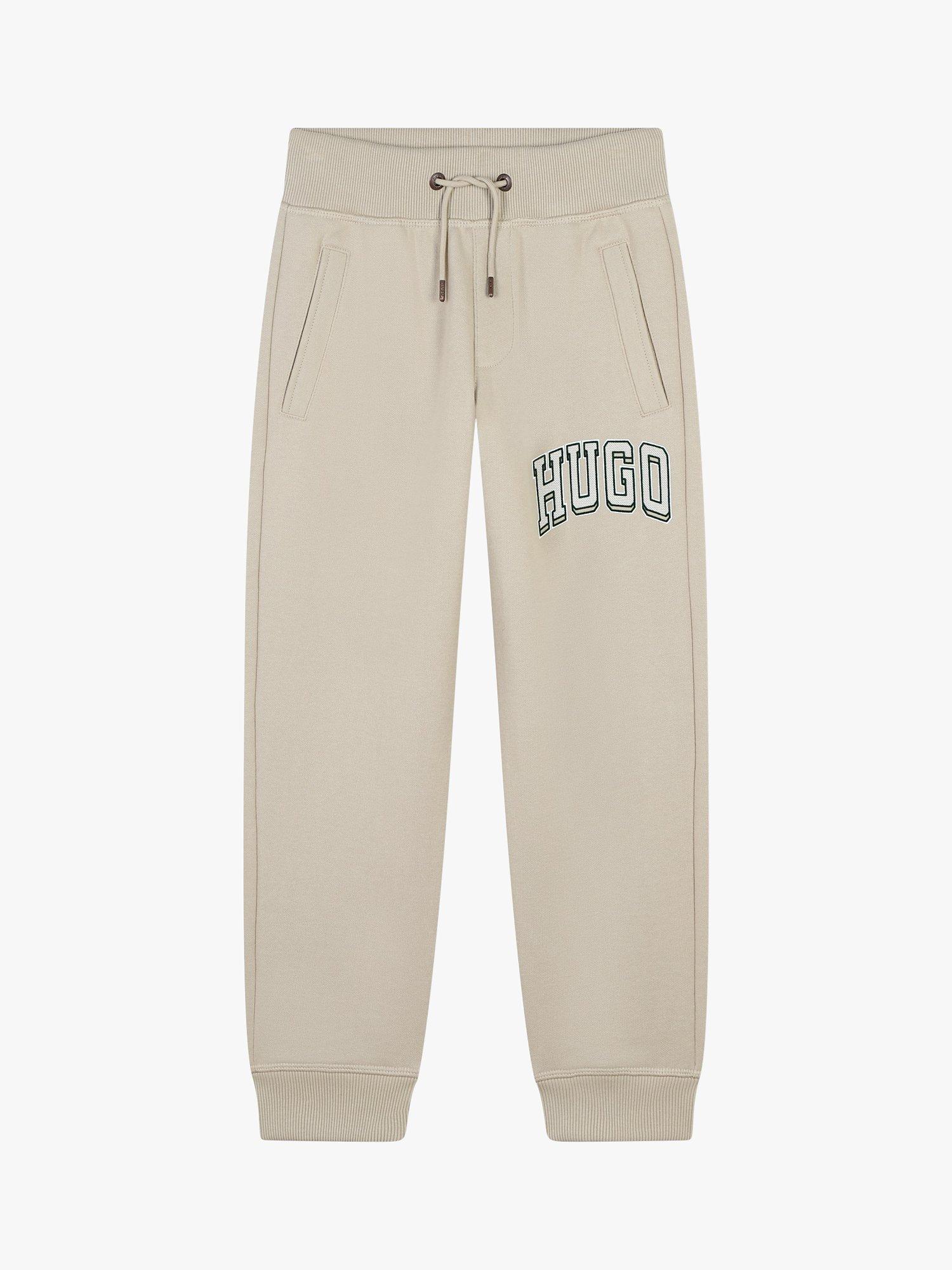 Product image 1 of 2, which shows HUGO BOSS HUGO Kids' Joggers, Stone, 4 years