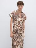 Mango Clipper Animal Print Dress, Multi