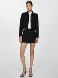 Mango Doris Collared Jacket, Black