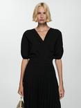 Mango Athens Puff Sleeve Maxi Dress, Black