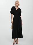 Mango Athens Puff Sleeve Maxi Dress, Black