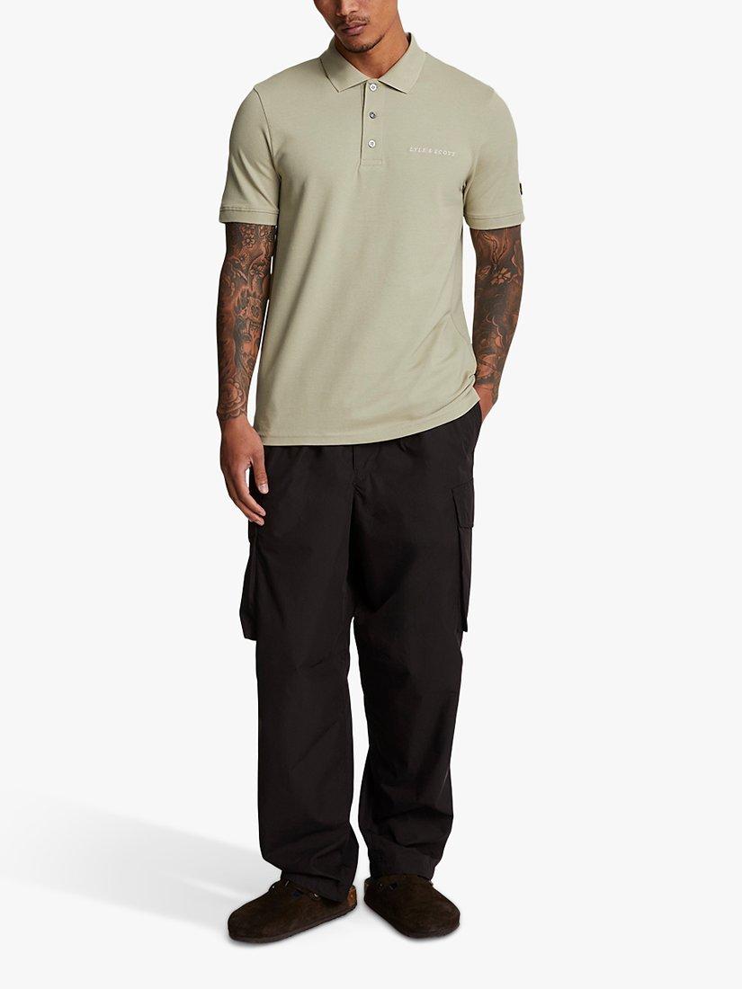 Product image 4 of 5, which shows Lyle & Scott Embroidered Logo Polo Shirt, Dried Sagecove, XS