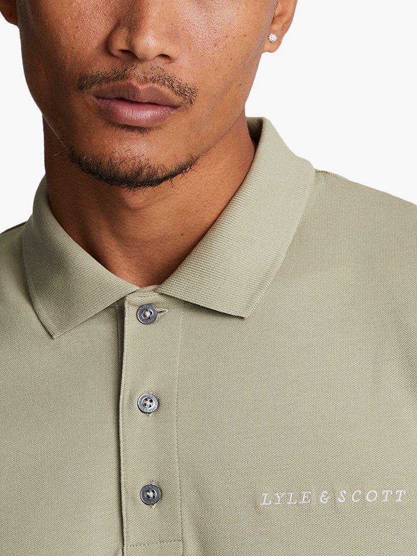 Product image 5 of 5, which shows Lyle & Scott Embroidered Logo Polo Shirt, Dried Sagecove, XS
