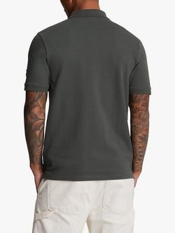 Lyle & Scott Embroidered Logo Polo Shirt - view 2, X427 Gunmetal/ Cove