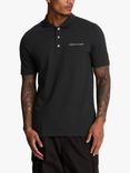 Lyle & Scott Embroidered Logo Polo Shirt, Jet Black/White