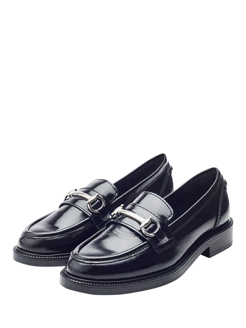 Product image 2 of 4, which shows Moda in Pelle Estephe Patent Leather Loafers, Black, 3