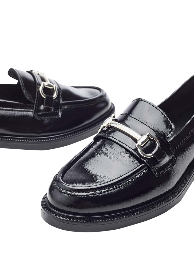 Product image 4 of 4, which shows Moda in Pelle Estephe Patent Leather Loafers, Black, 3
