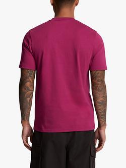 Lyle & Scott Plain Cotton T-Shirt - view 2, Rich Burgundy