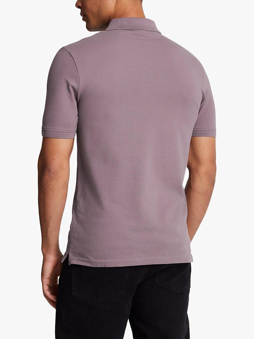 Product image 2 of 5, which shows Lyle & Scott Plain Polo Shirt, Highland Mauve, XS