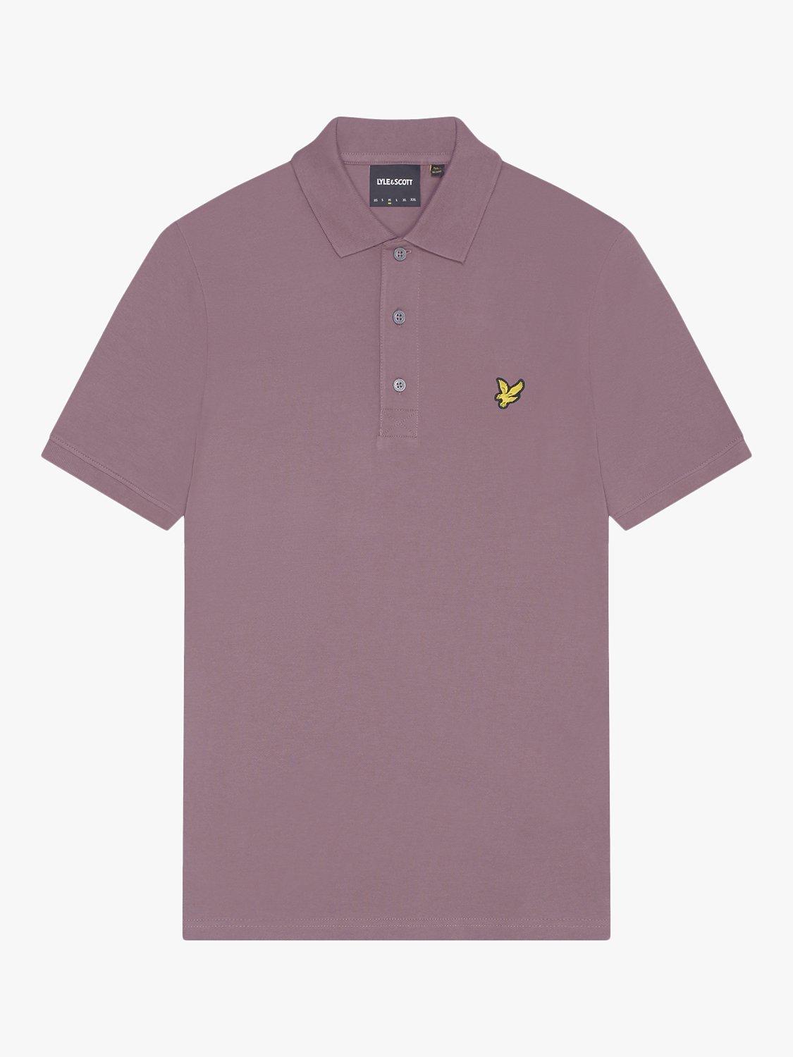 Product image 3 of 5, which shows Lyle & Scott Plain Polo Shirt, Highland Mauve, XS