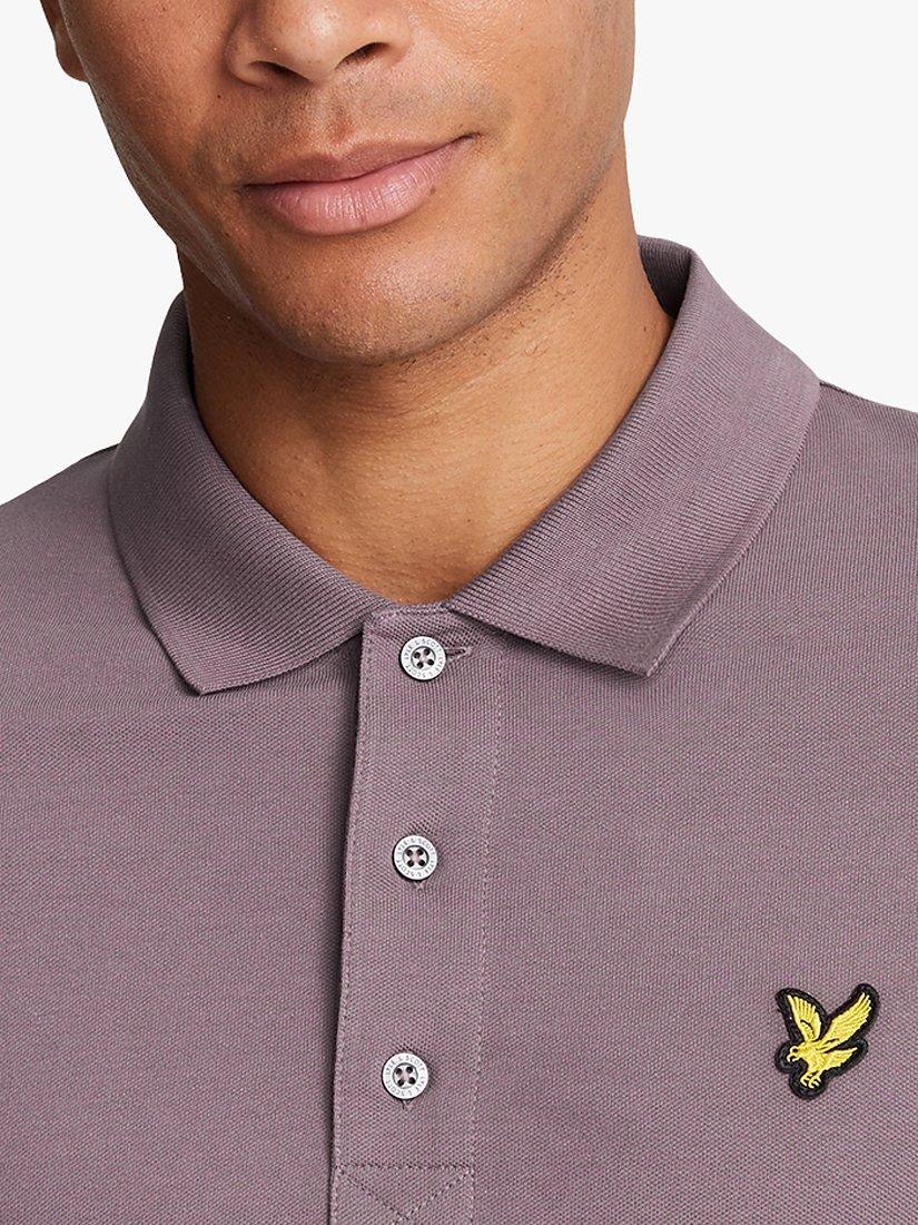 Product image 5 of 5, which shows Lyle & Scott Plain Polo Shirt, Highland Mauve, XS