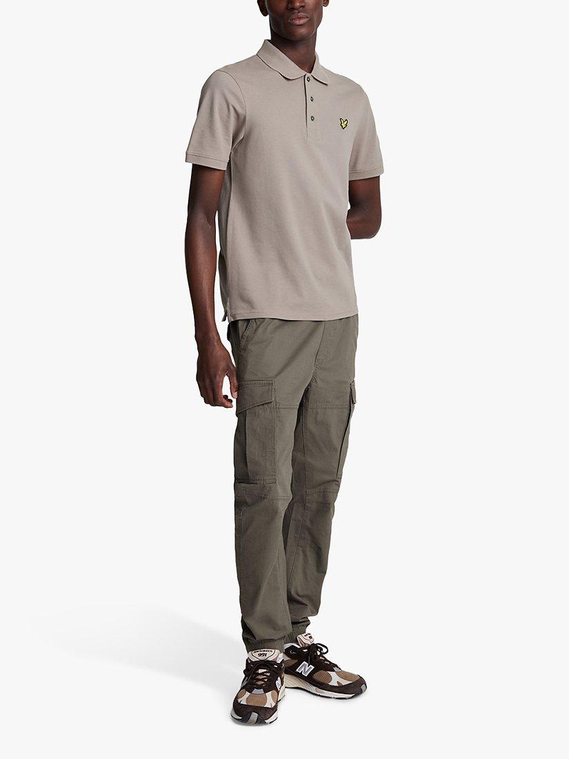 Product image 4 of 5, which shows Lyle & Scott Plain Polo Shirt, Sage Uniform, XS