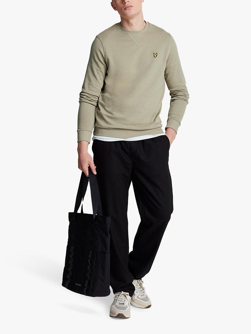 Product image 4 of 5, which shows Lyle & Scott Crew Sweatshirt, X309 Sage Uniform, XS