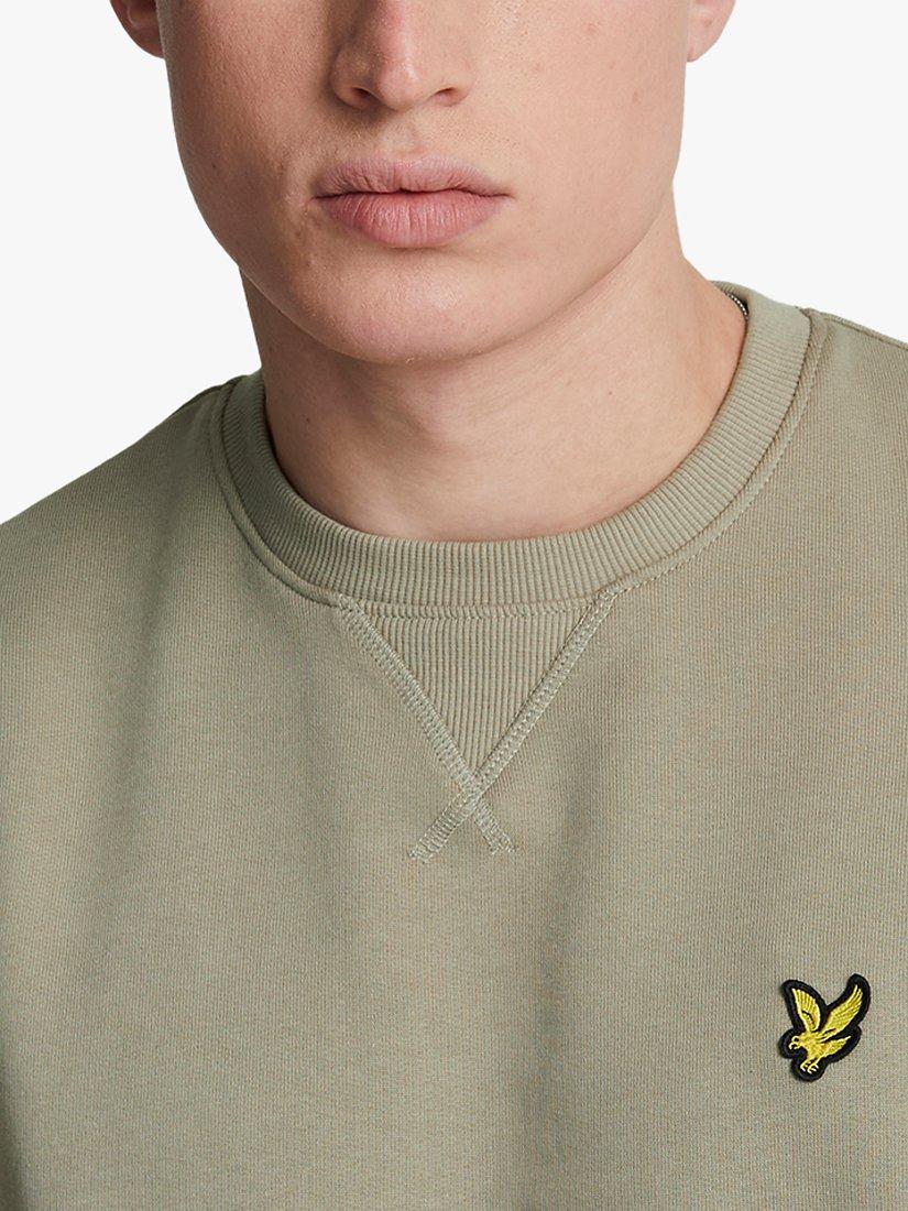 Product image 5 of 5, which shows Lyle & Scott Crew Sweatshirt, X309 Sage Uniform, XS