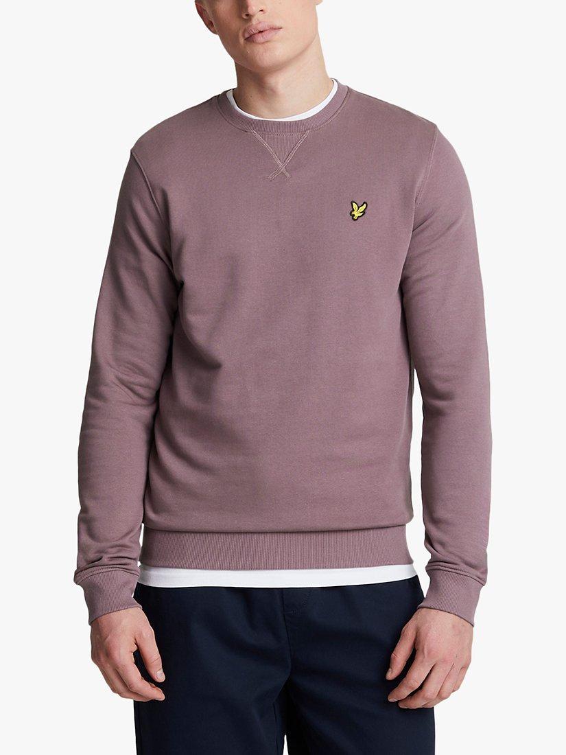 Product image 1 of 5, which shows Lyle & Scott Cotton Crew Neck Sweatshirt, Highland Mauve, XS