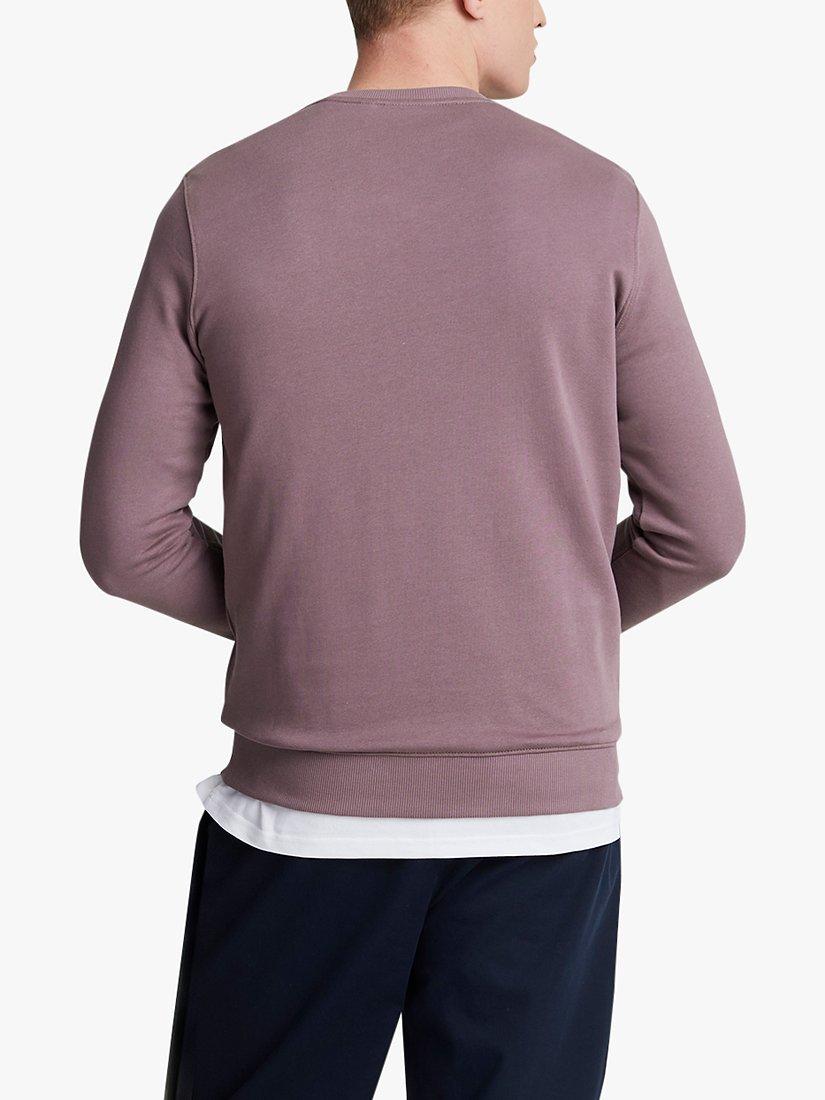 Product image 2 of 5, which shows Lyle & Scott Cotton Crew Neck Sweatshirt, Highland Mauve, XS