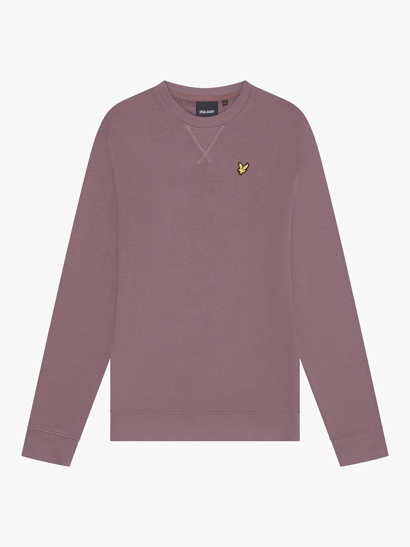 Product image 3 of 5, which shows Lyle & Scott Cotton Crew Neck Sweatshirt, Highland Mauve, XS