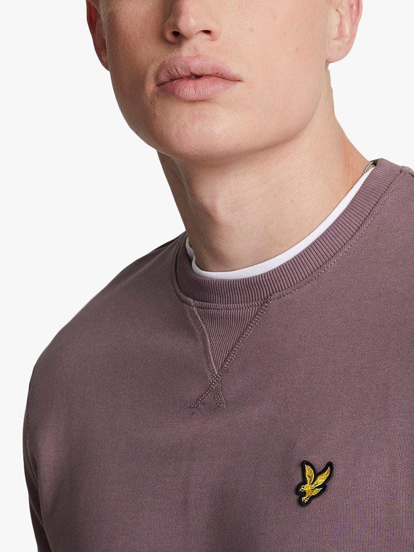 Product image 5 of 5, which shows Lyle & Scott Cotton Crew Neck Sweatshirt, Highland Mauve, XS