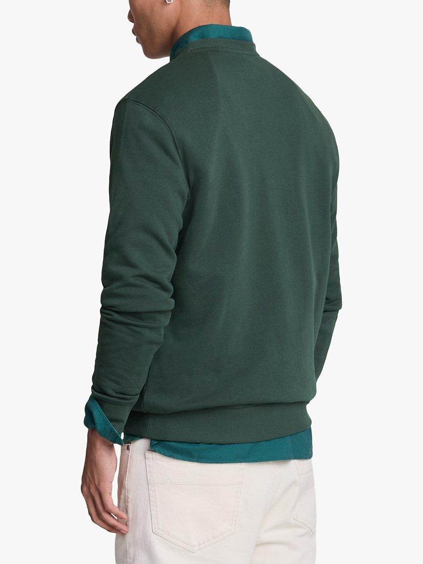 Product image 2 of 5, which shows Lyle & Scott Cotton Crew Neck Sweatshirt, Argyle Teal, XS