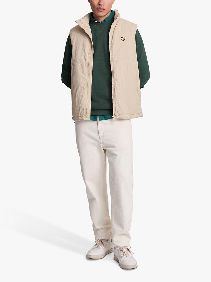 Product image 4 of 5, which shows Lyle & Scott Cotton Crew Neck Sweatshirt, Argyle Teal, XS