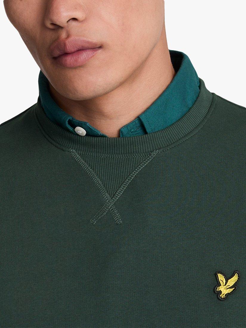 Product image 5 of 5, which shows Lyle & Scott Cotton Crew Neck Sweatshirt, Argyle Teal, XS