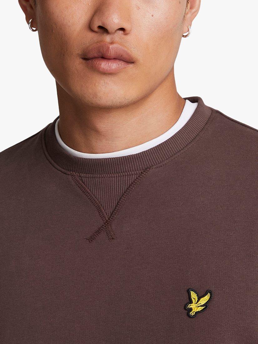 Product image 5 of 5, which shows Lyle & Scott Cotton Crew Neck Sweatshirt, Deep Mahogany, XS
