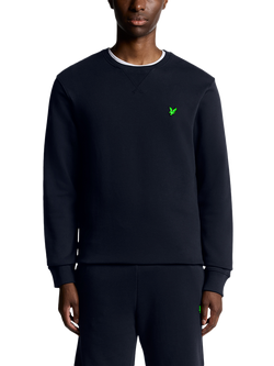 Lyle & Scott Logo Crew Neck Cotton Sweatshirt, Dark Navy
