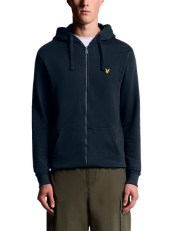 Lyle & Scott Zip Through Hoodie, Dark Navy