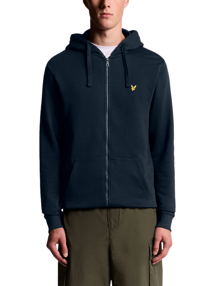 Lyle & Scott Zip Through Hoodie, Dark Navy