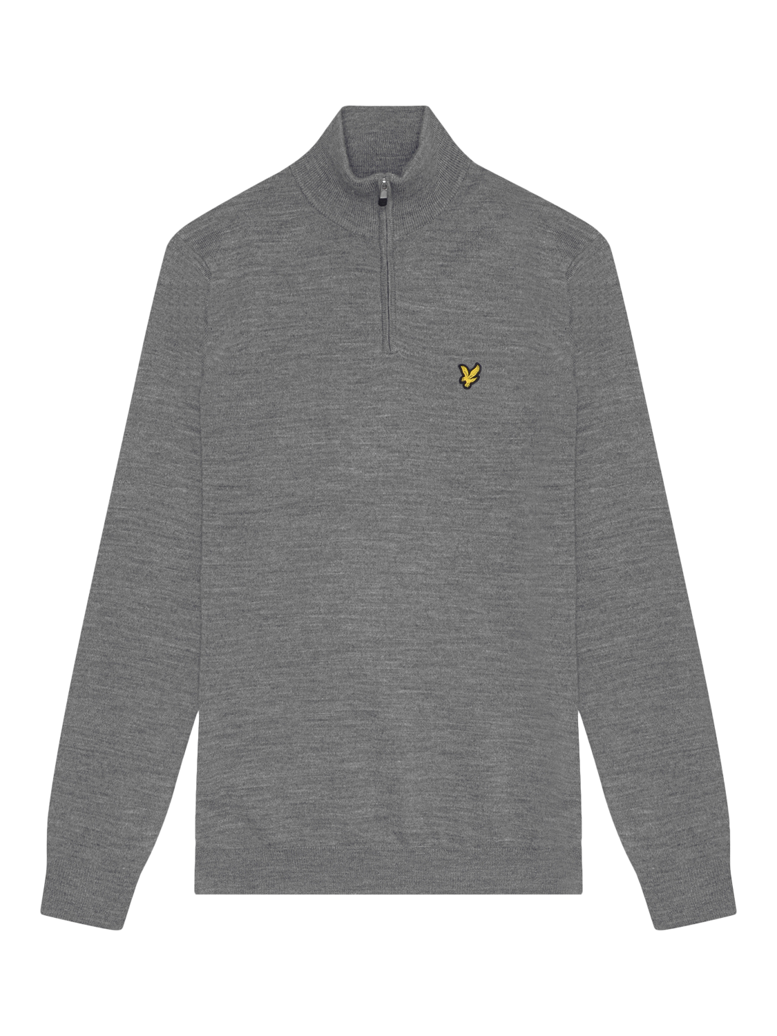 Product image 5 of 5, which shows Lyle & Scott Golf Half Zip Merino Wool Blend Jumper, Mid Grey Marl, XS