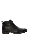 Dune Simon Leather Seam Detail Lace Up Boots, Black