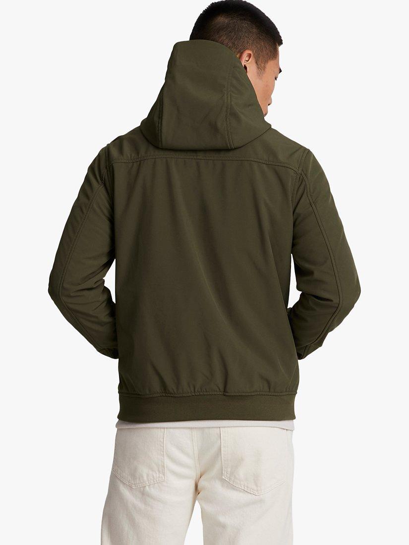 Product image 2 of 5, which shows Lyle & Scott Fleece Back Softshell Jacket, W485 Olive, XS