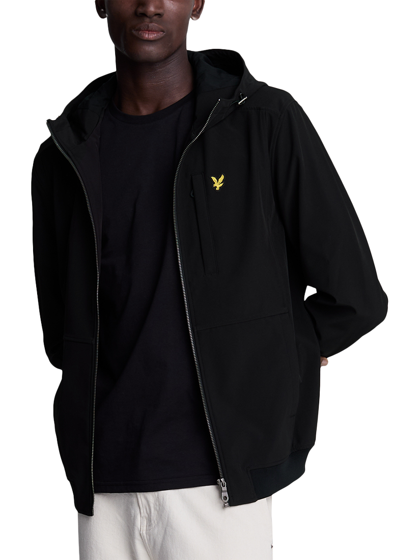 Product image 1 of 5, which shows Lyle & Scott Softshell Jacket, Z865 Jet Black, XS
