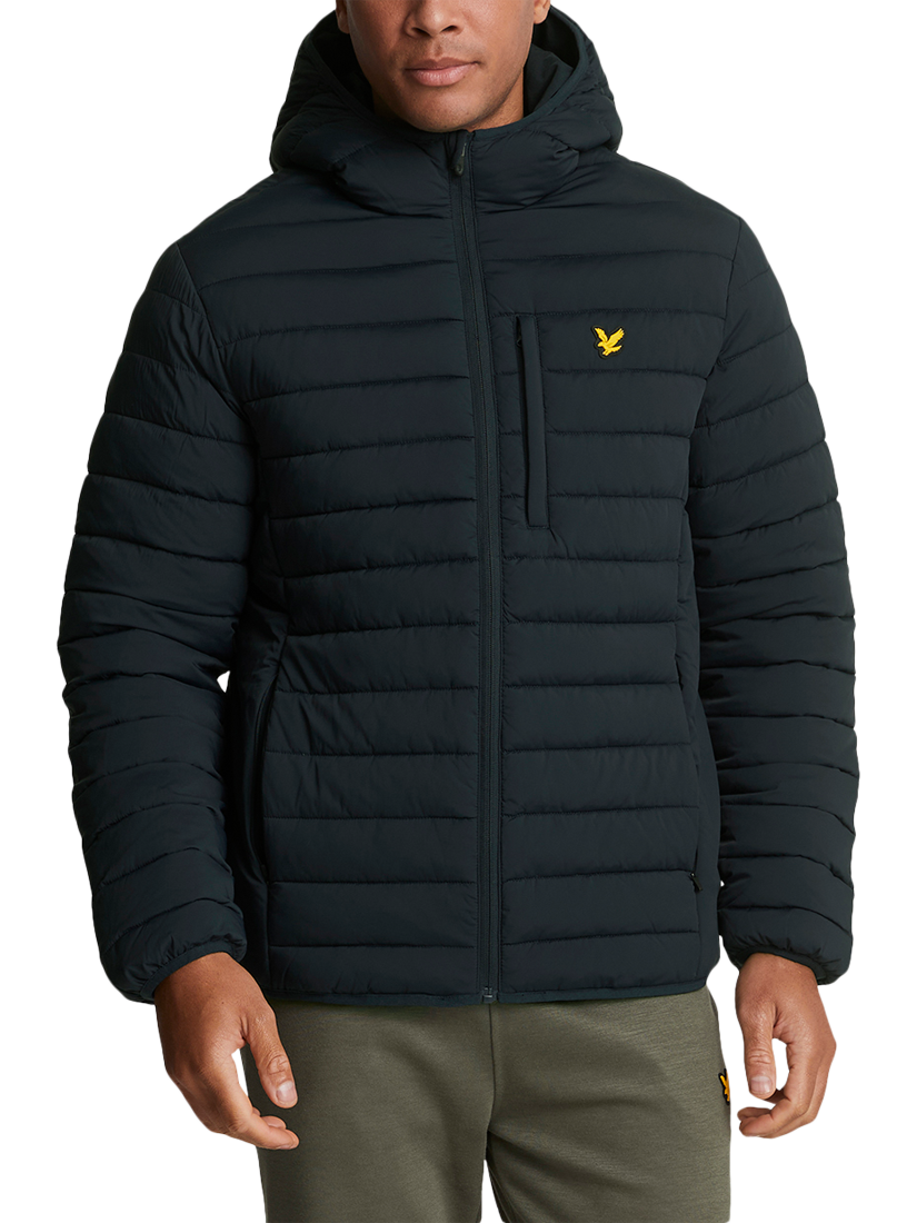 Product image 1 of 5, which shows Lyle & Scott Stretch Lightweight Quilted Jacket, Z271 Dark Navy, XS