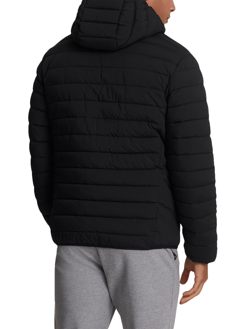 Product image 3 of 5, which shows Lyle & Scott Stretch Lightweight Quilted Jacket, Z865 Jet Black, XS