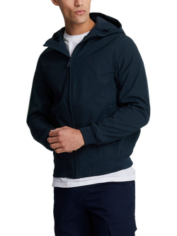 Lyle & Scott Tonal Fleece Back Soft Shell Jacket, Dark Navy