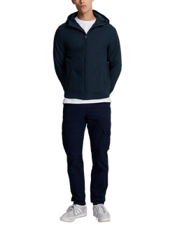 Lyle & Scott Tonal Fleece Back Soft Shell Jacket - view 2, Dark Navy