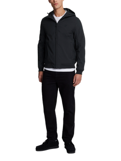 Lyle & Scott Tonal Fleece Back Softshell Jacket, Z865 Jet Black - view 2, Z865 Jet Black