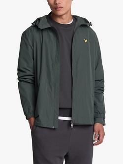 Lyle & Scott Zip Through Hooded Jacket, W635 Gunmetal, W635 Gunmetal