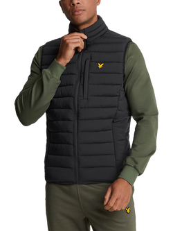 Lyle & Scott Stretch Lightweight Quilted Gilet, Z865 Jet Black, Z865 Jet Black