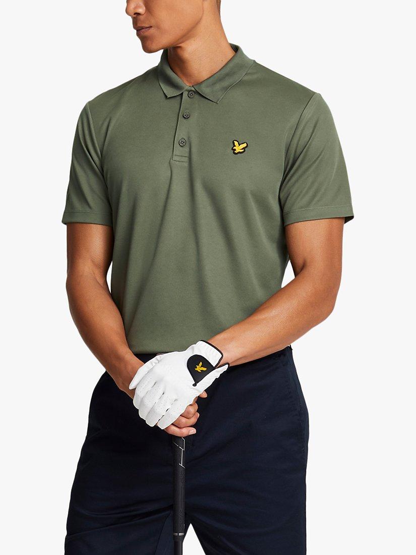Product image 1 of 5, which shows Lyle & Scott Golf Tech Polo Shirt, Cactus Green, S