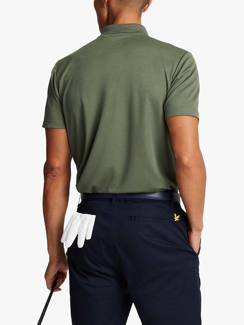 Product image 2 of 5, which shows Lyle & Scott Golf Tech Polo Shirt, Cactus Green, S