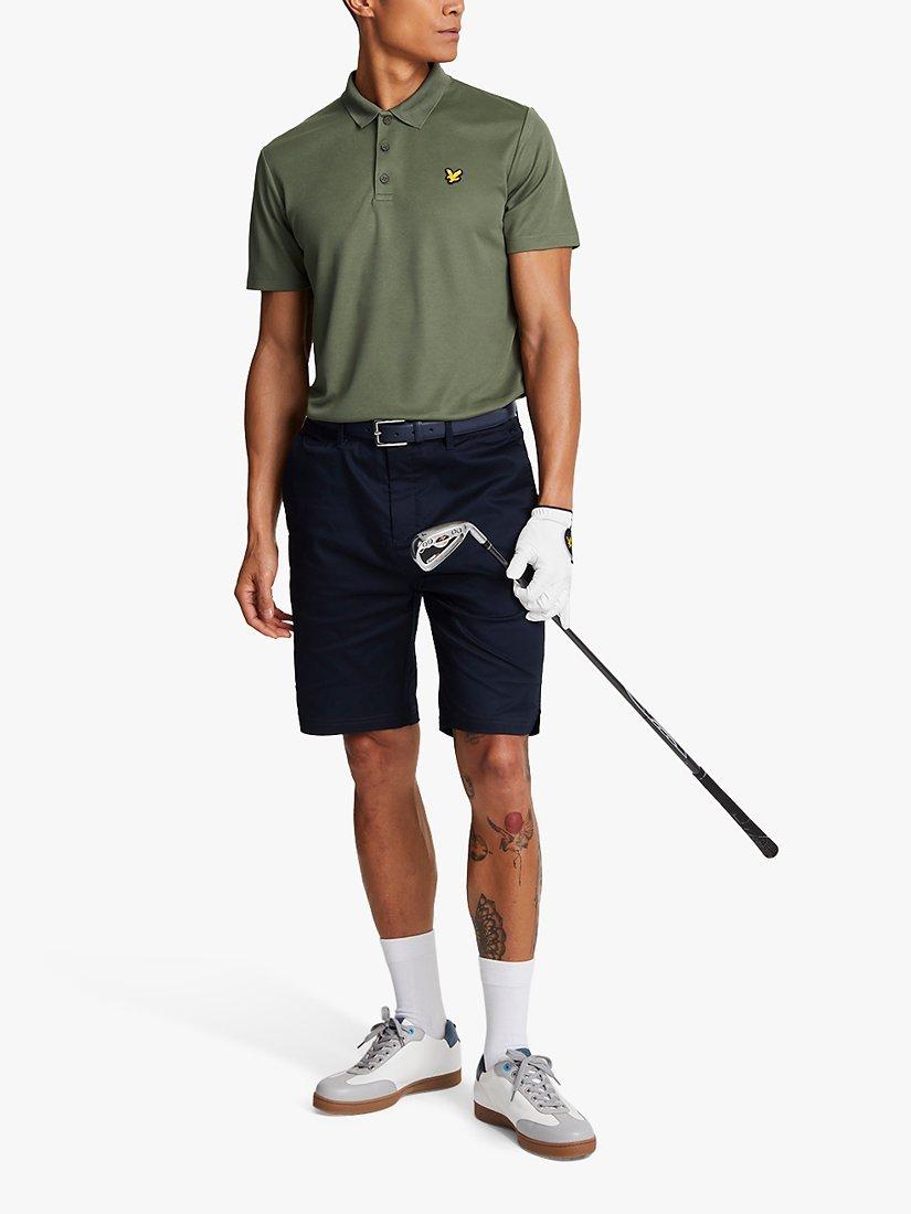 Product image 4 of 5, which shows Lyle & Scott Golf Tech Polo Shirt, Cactus Green, S