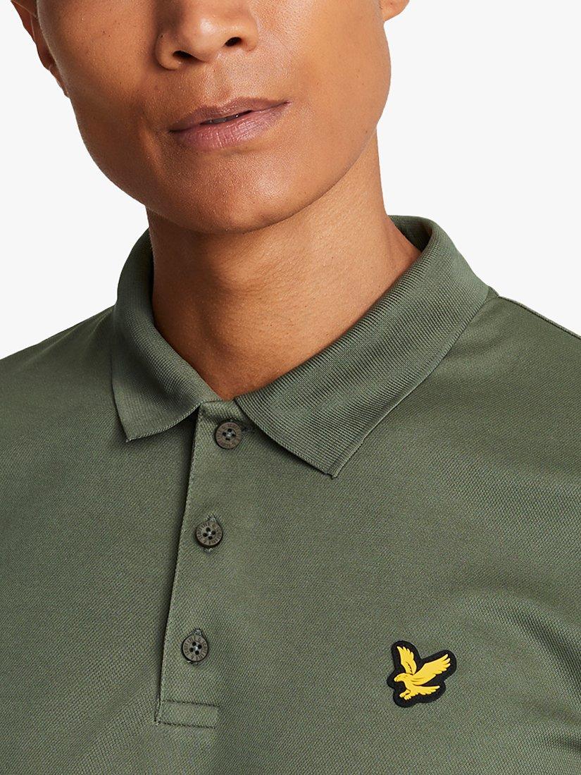 Product image 5 of 5, which shows Lyle & Scott Golf Tech Polo Shirt, Cactus Green, S