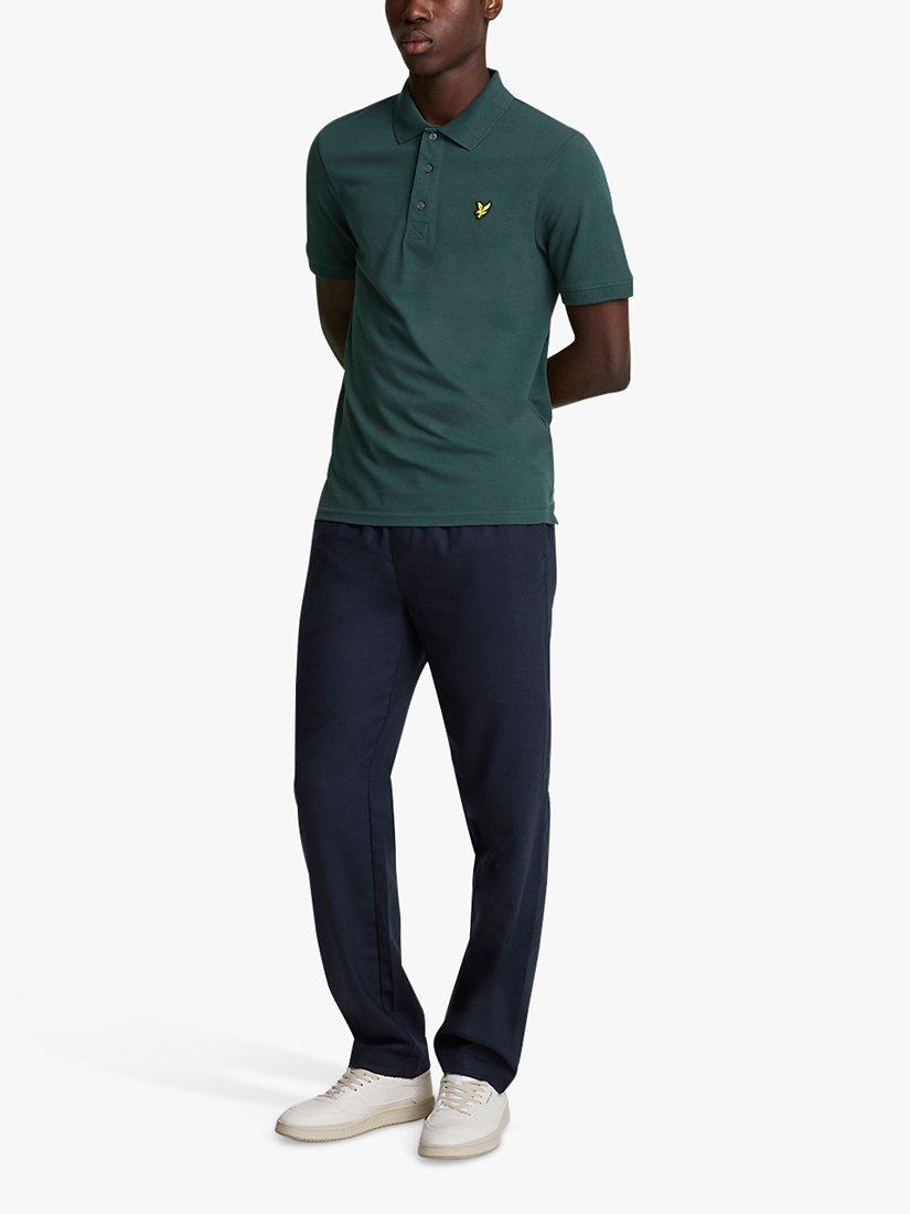 Product image 4 of 5, which shows Lyle & Scott Plain Polo Shirt, X311 Argyle Teal, XS