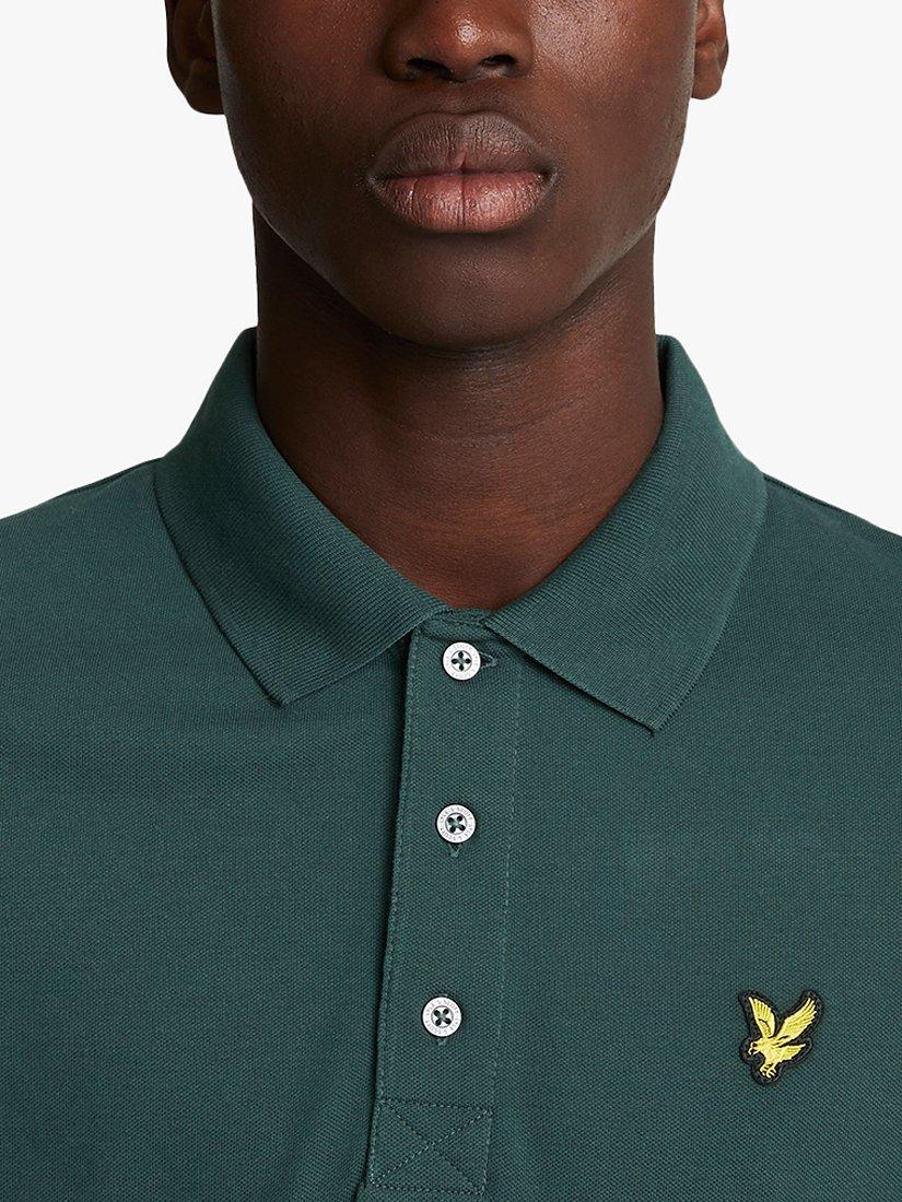 Product image 5 of 5, which shows Lyle & Scott Plain Polo Shirt, X311 Argyle Teal, XS