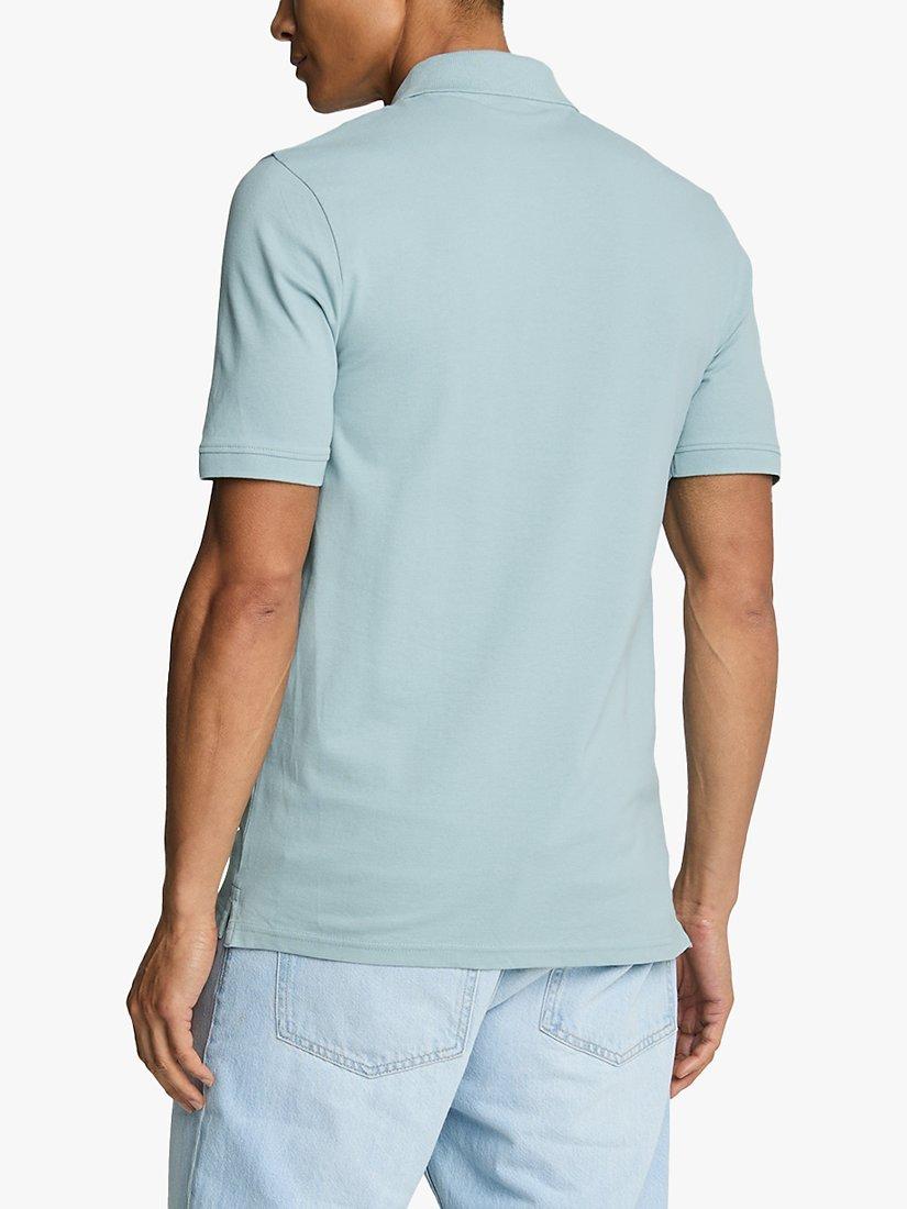 Product image 2 of 5, which shows Lyle & Scott Plain Polo Shirt, Blue Smoke, XS