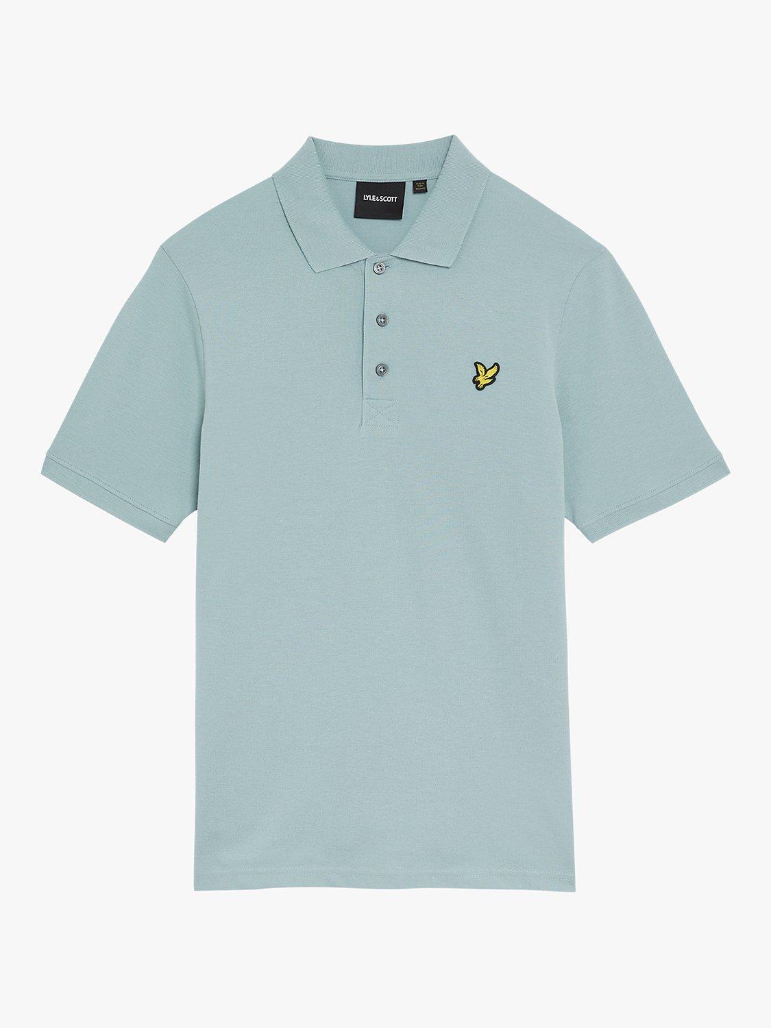 Product image 3 of 5, which shows Lyle & Scott Plain Polo Shirt, Blue Smoke, XS