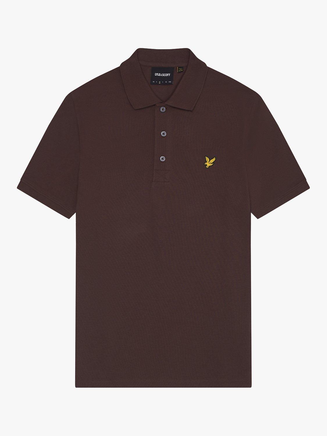 Product image 3 of 5, which shows Lyle & Scott Polka Diamond Polo Shirt, Deep Mahogany, XS