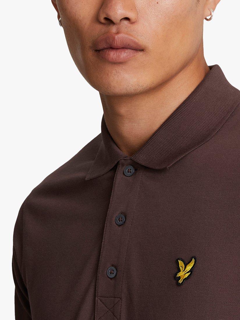 Product image 5 of 5, which shows Lyle & Scott Polka Diamond Polo Shirt, Deep Mahogany, XS